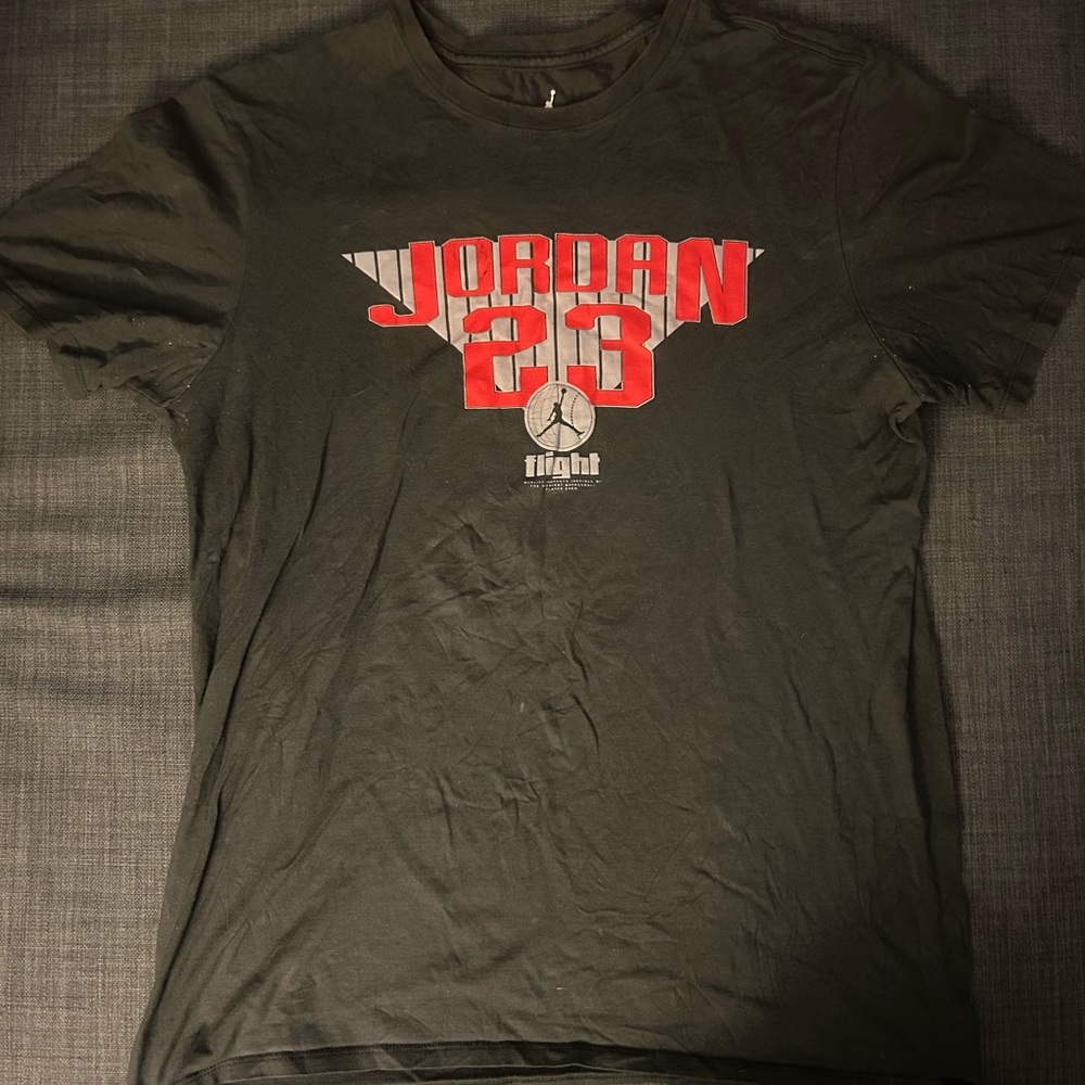 Jordan Men's Black Tee with Red Graphic